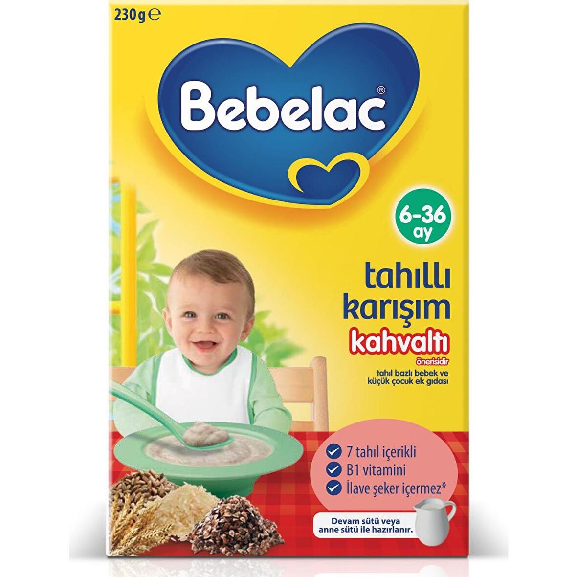 Bebelac Kahvaltı Tahıllı Karışım 6-36 Ay Kaşık Maması 230 G