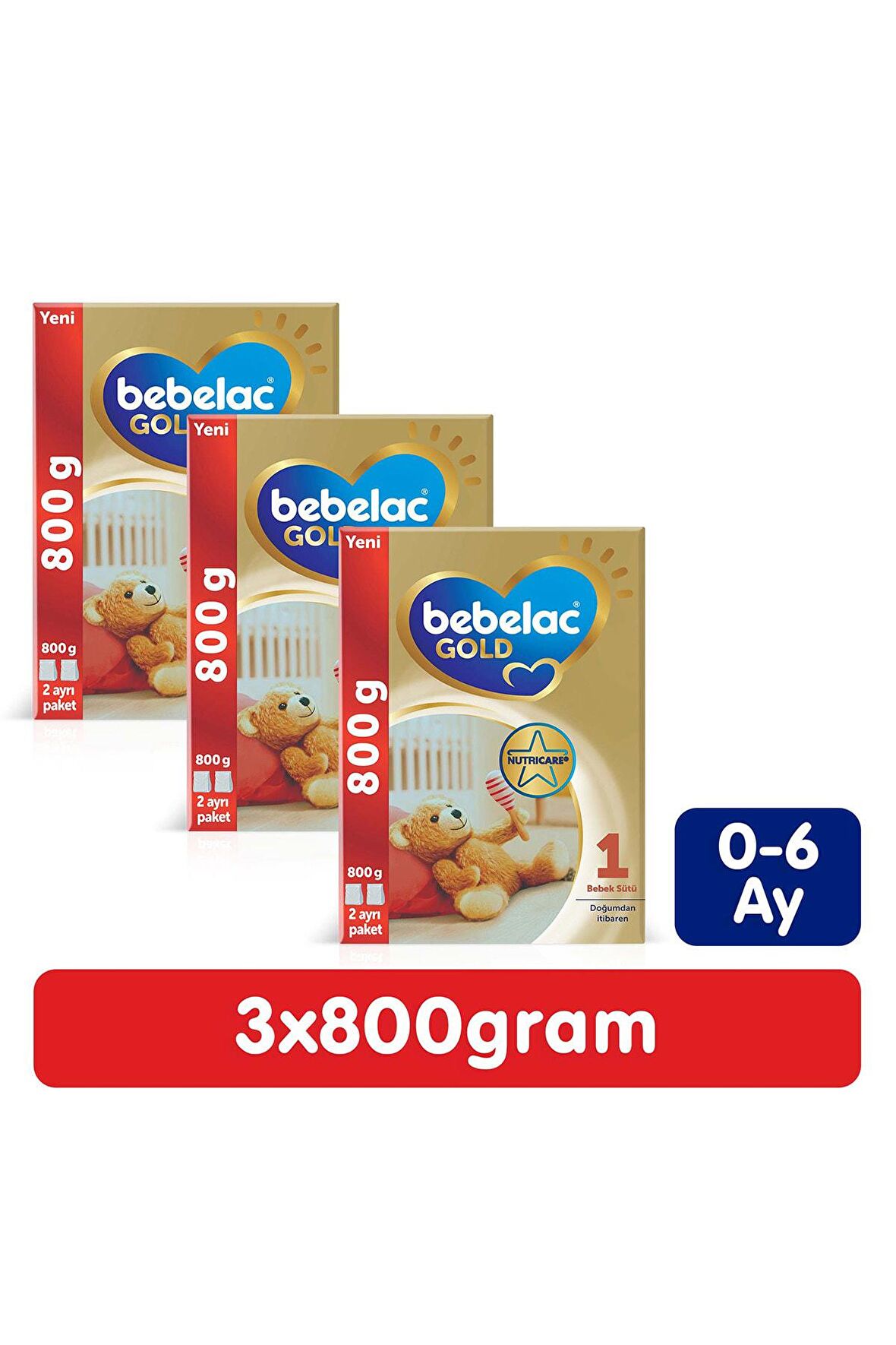 Bebelac Gold 1 800 gr 3 Kutu