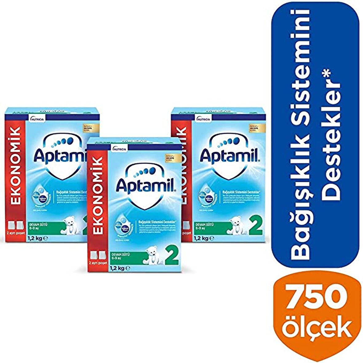 Aptamil 2 3'lü 1200 Gr 6-9 Ay Mega Paket