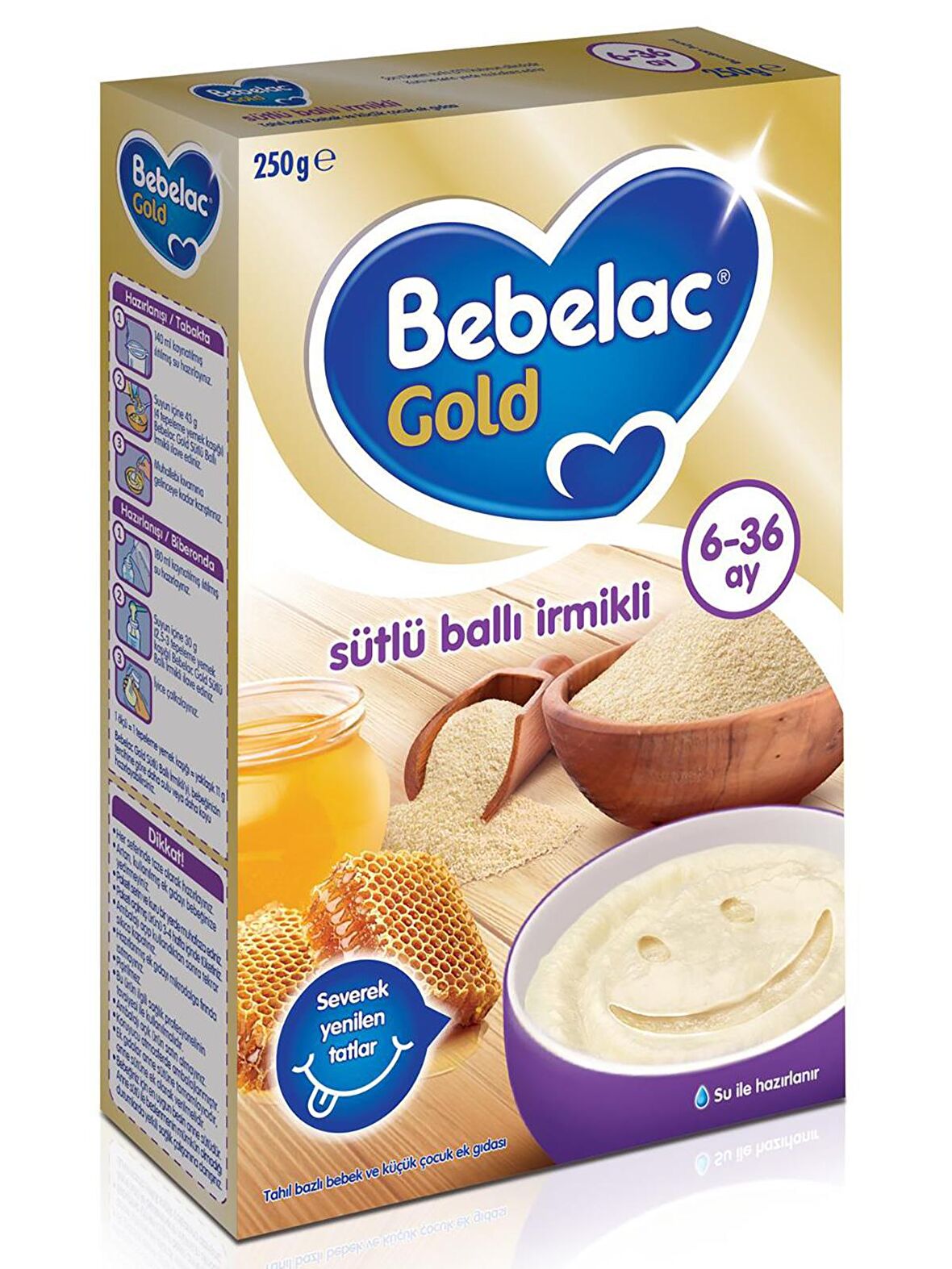 Bebelac Gold Sütlü Ballı İrmikli Kaşık Maması 250gr