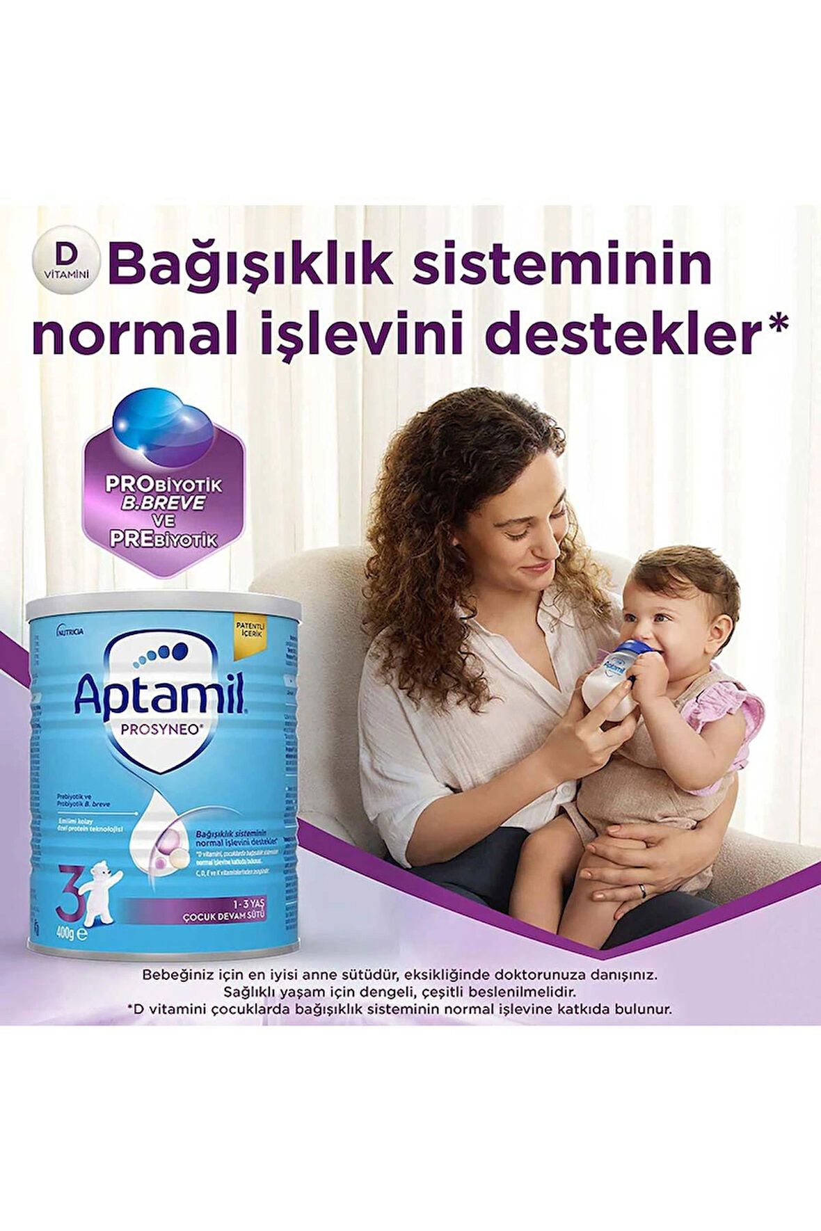 3 Çocuk Devam Sütü Prosyneo 1 Yaş 400 gr X 3 Adet