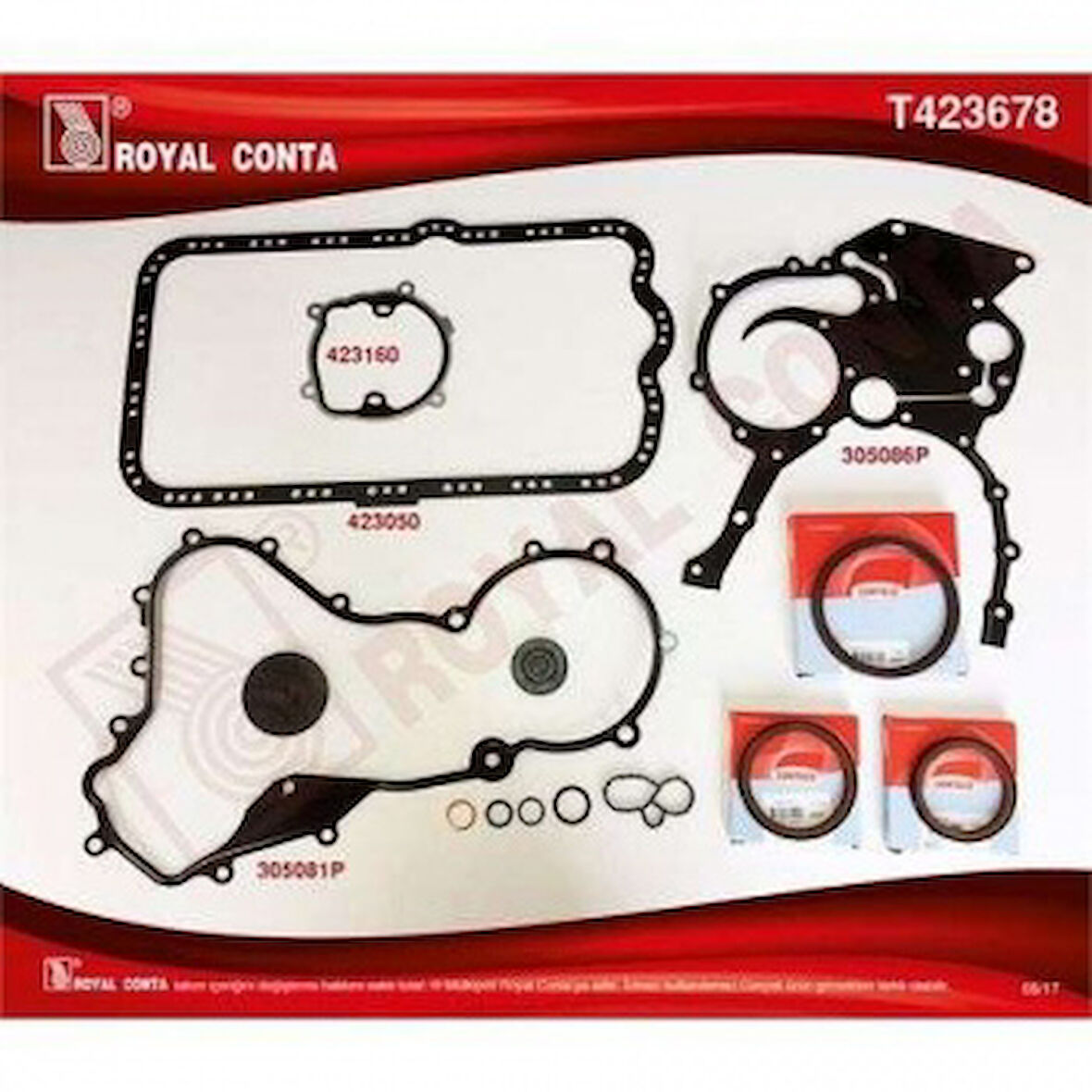 Renault Motor Alt Takım Contası Master II Movano 2,5dci G9u Laguna II 2,2dci (reinz Keceli) - Royal T423678