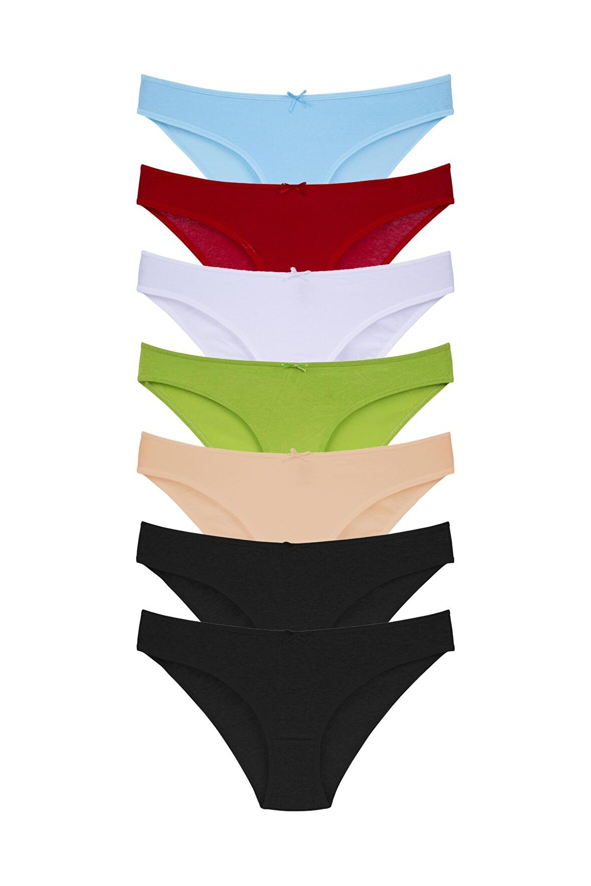 Kadın Çok Renkli Likralı Esnek Yumuşak Dokulu 6 LI Slip Külot