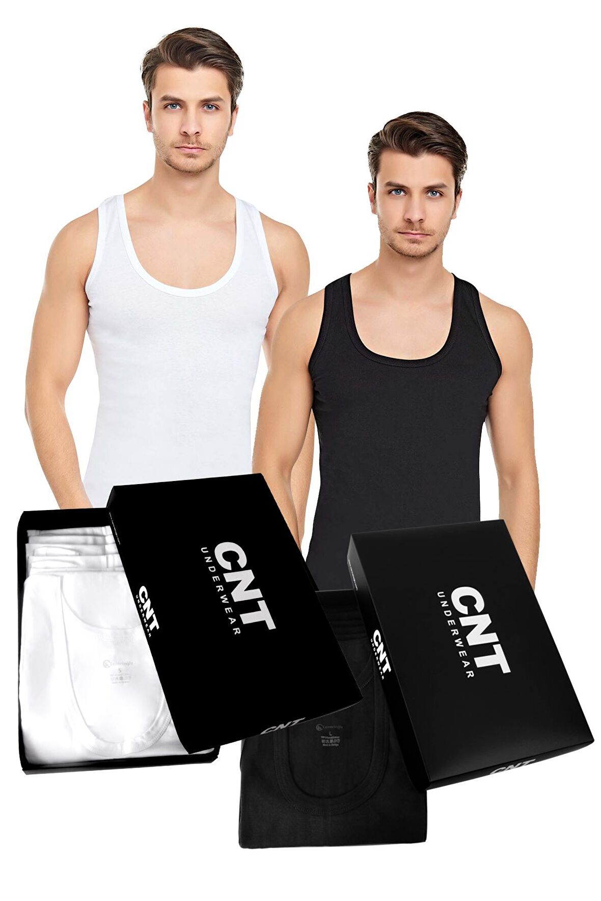 CENNETOĞLU 12 Adet %100 Pamuk Beyaz Erkek Penye Atlet EKONOMİK PAKET Yeni Yıl, Yılbaşı, Hediyelik