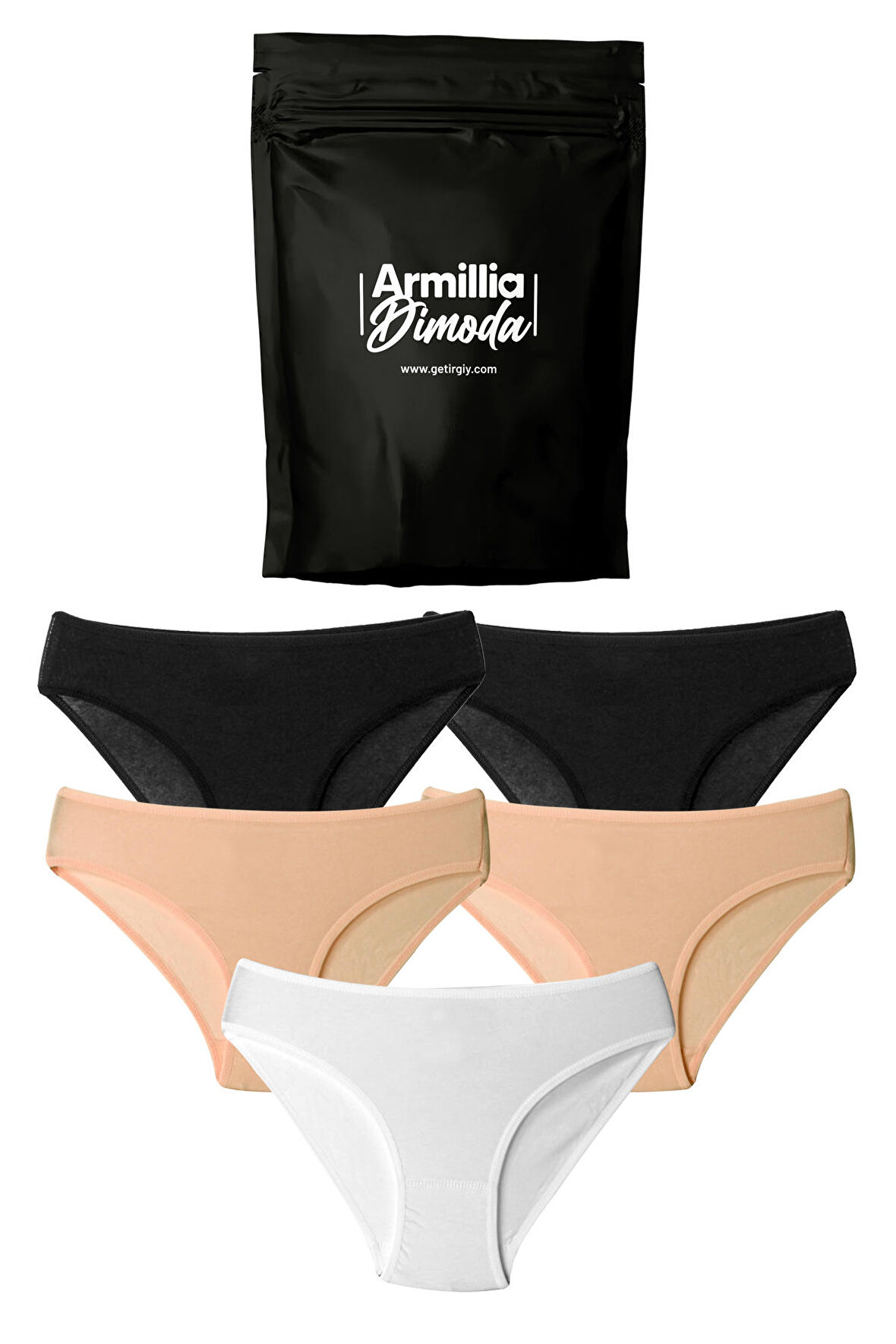 Kadın Günlük Bikini Külot Hijyenik Premium Paketinde Penye Esnek Kumaş