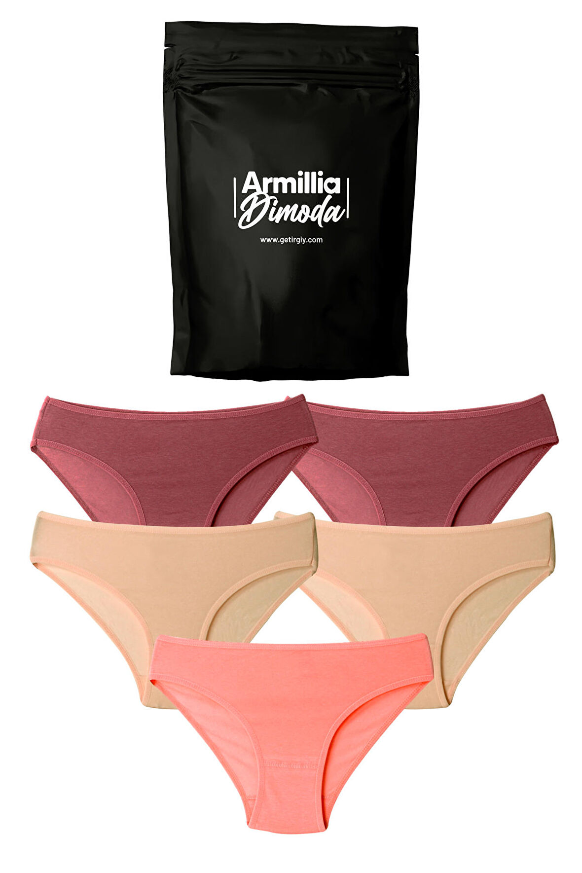 Kadın Günlük Bikini Külot Hijyenik Premium Paketinde Penye Esnek Kumaş