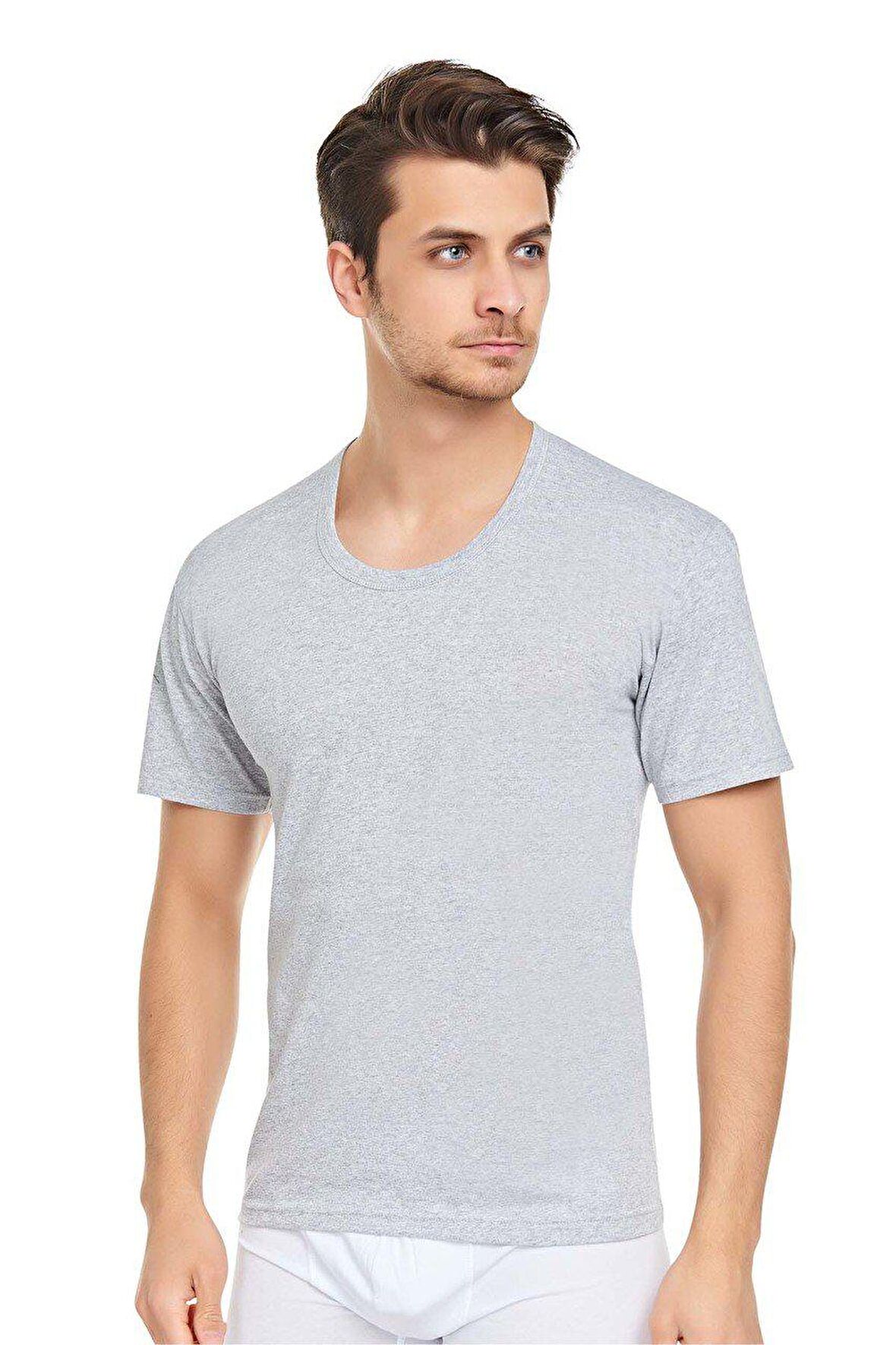 Erkek Bisiklet Yaka Penye Fanila T-Shirt