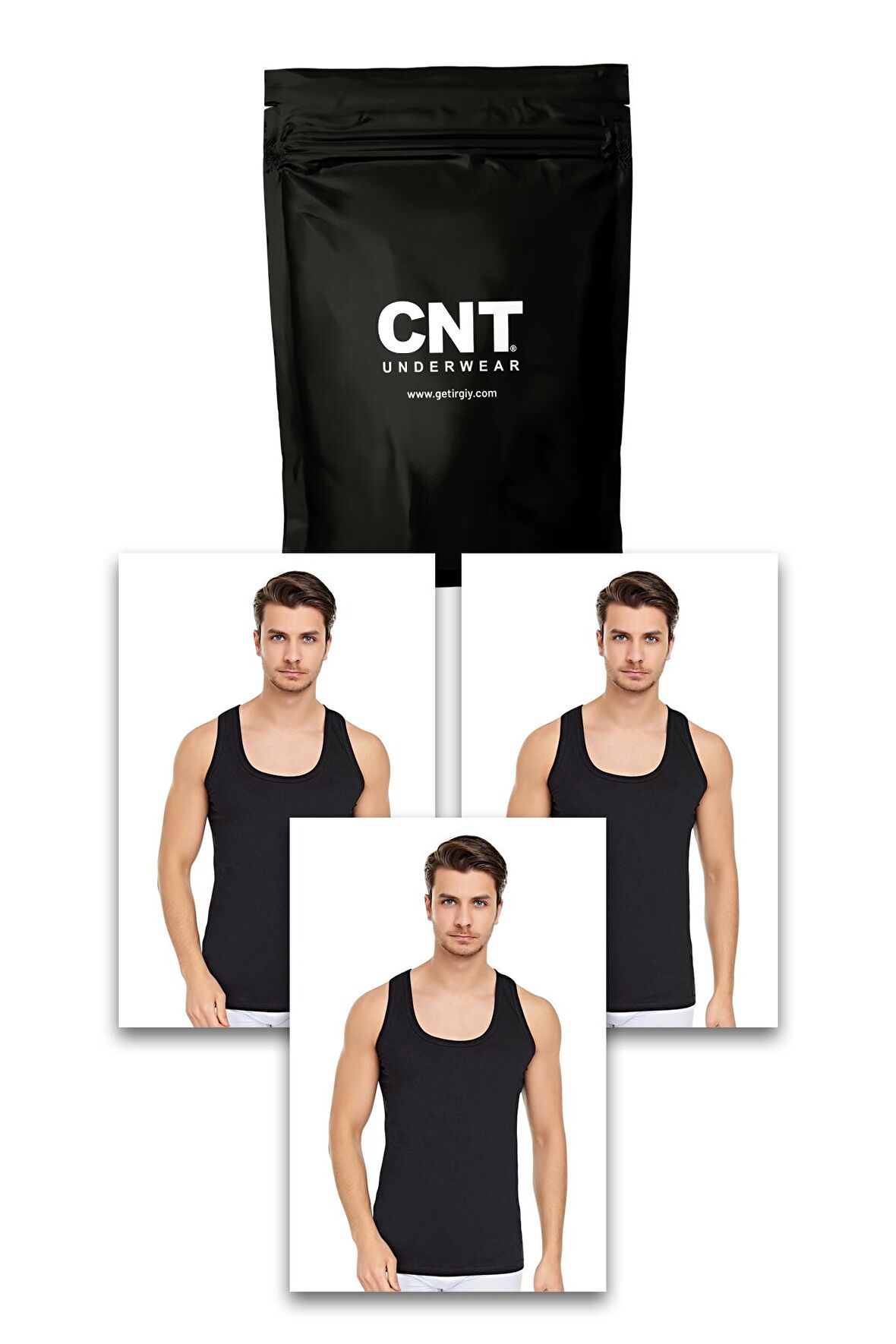 Erkek Atlet Pamuklu Basic 3'lü Premium Paket 