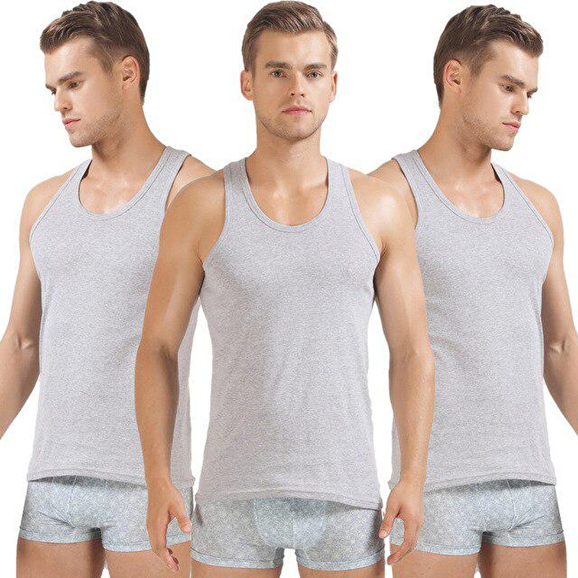 3'lü Paket Erkek Atlet %100 Pamuklu Özel Hijyenik Ambalajında Hijyenik Paketleme