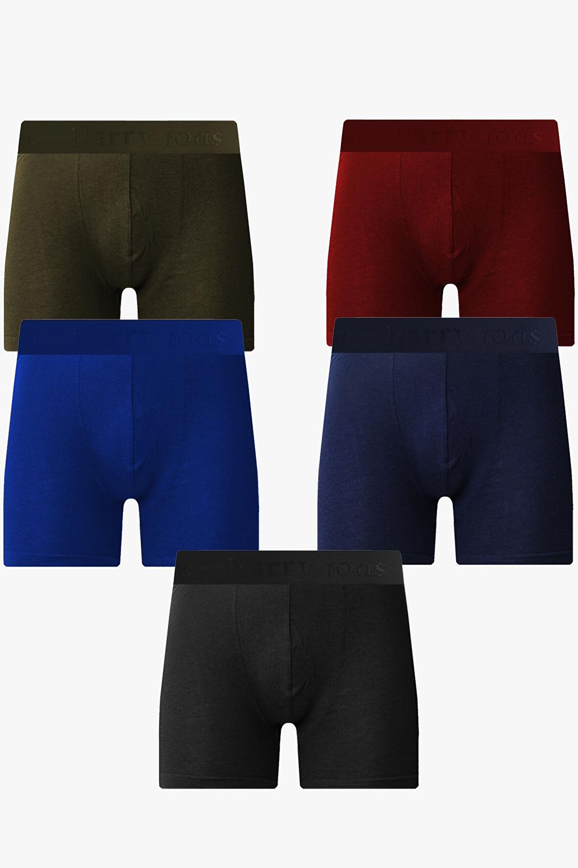 Erkek 5'li Desenli Renkli Pamuklu Premium Paket Boxer 