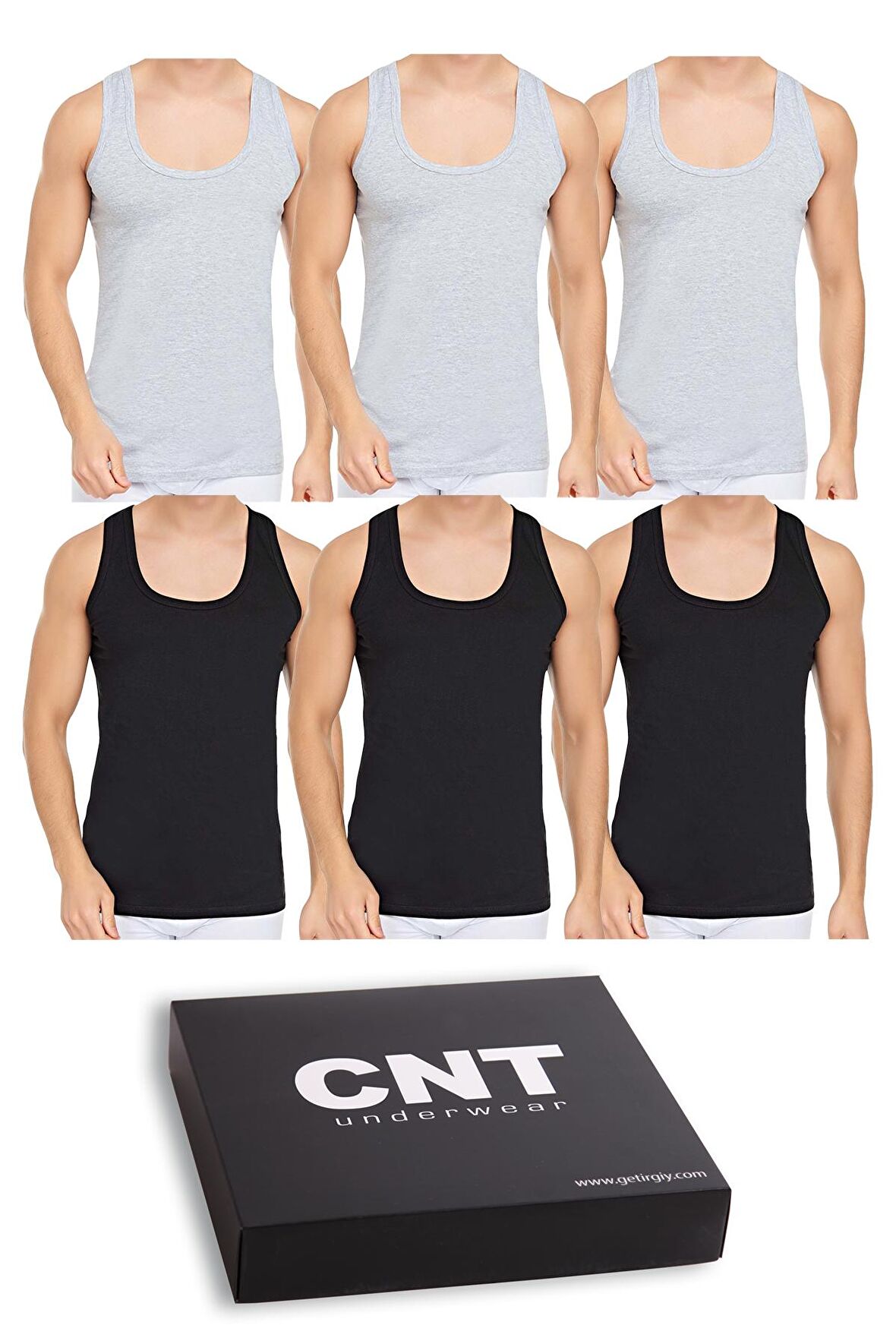 CENNETOĞLU 6 Adet %100 Pamuk Erkek Penye Atlet EKONOMİK PAKET