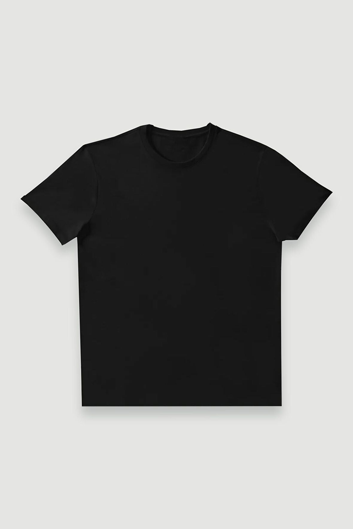 Erkek Slim Fit Bisiklet Yaka %100 Pamuk Kısa Kollu Tişört