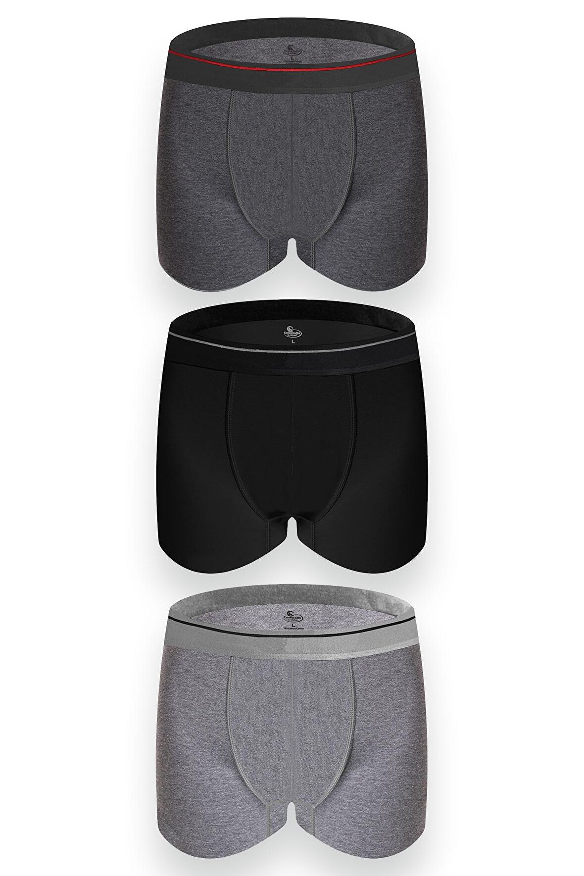 CENNETOĞLU Erkek 3 Adet Likralı Boxer Özel Hijyenik Ambalajlı Paket