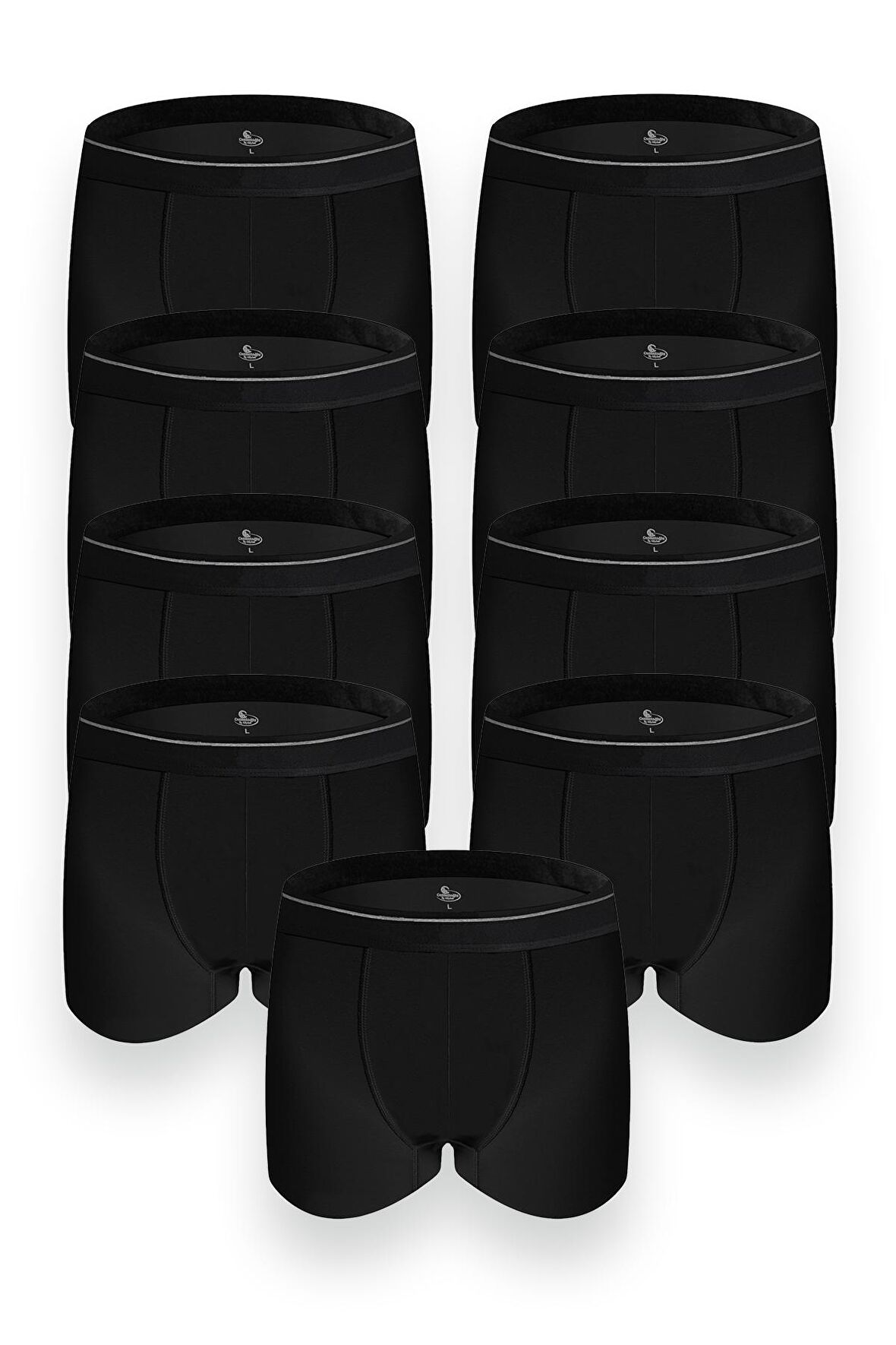 CENNETOĞLU Erkek 9 Adet Likralı Boxer Özel Hijyenik Ambalajlı Paket