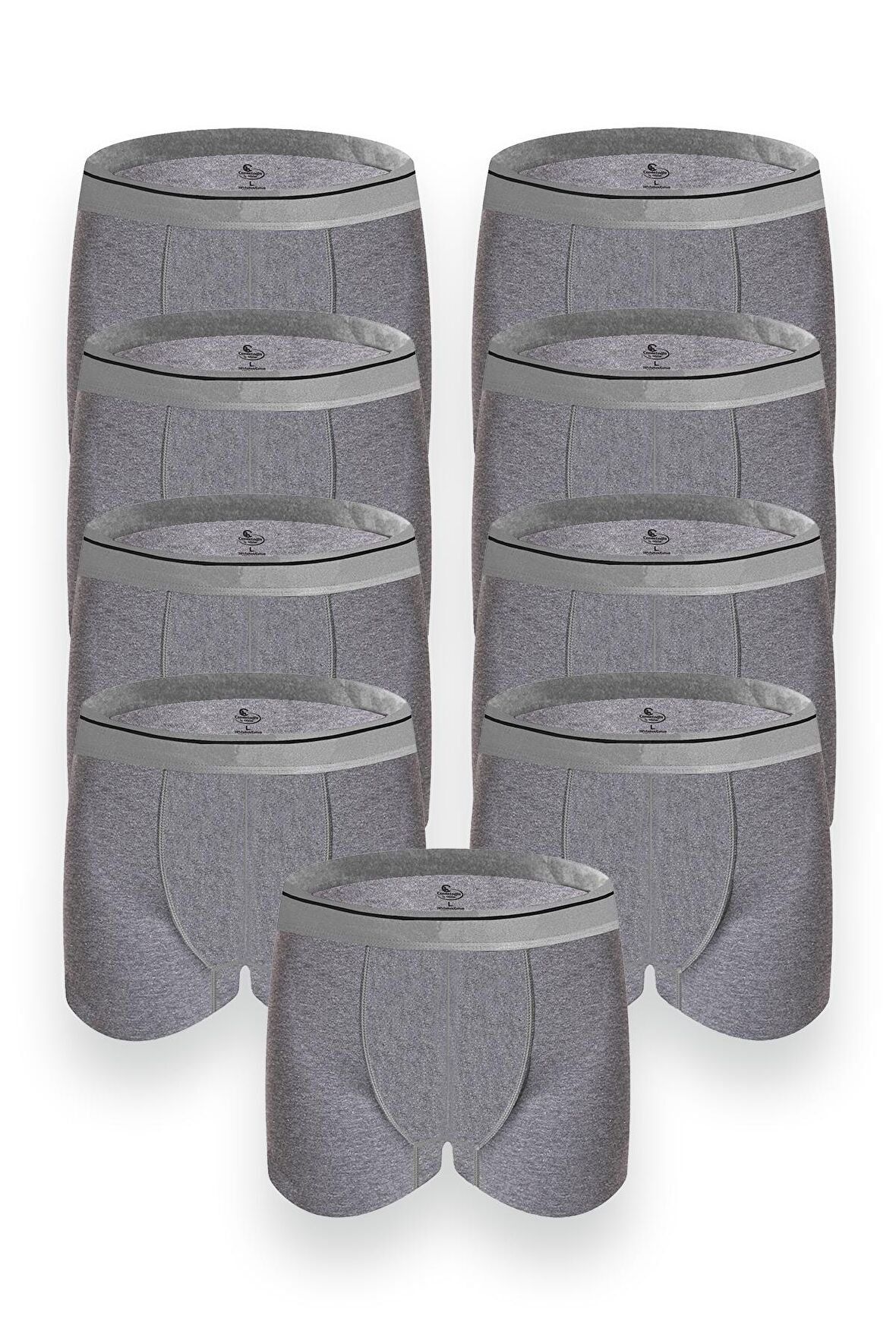 CENNETOĞLU Erkek 9 Adet Likralı Boxer Özel Hijyenik Ambalajlı Paket