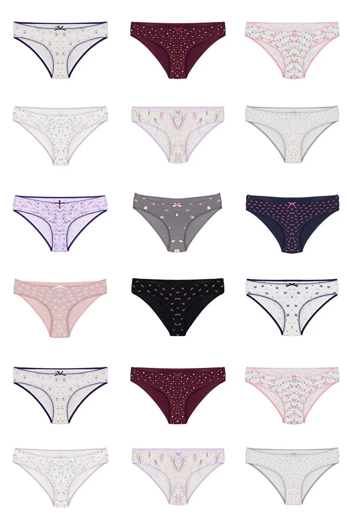 Kadın 1 Adet Rastgele Sürpriz Desenli Külot-Özel Gizemli Paketinde Sürpriz Külot