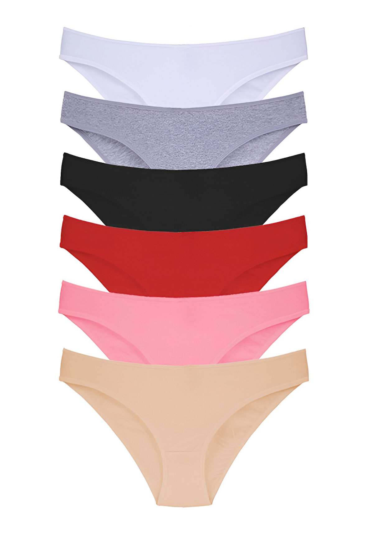 Kadın 6'lı Bikini Külot Karışık Renkli ve Çiçek Desenli  Ambalajında Özel Paket