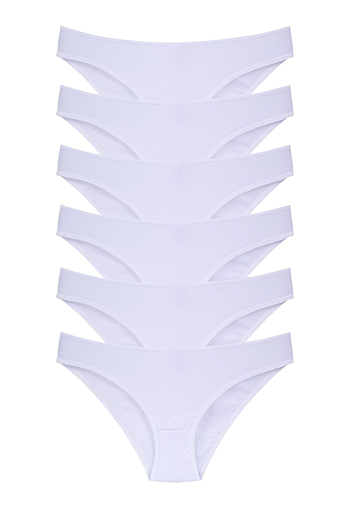 Kadın 6'lı Bikini Külot Karışık Renkli ve Çiçek Desenli  Ambalajında Özel Paket