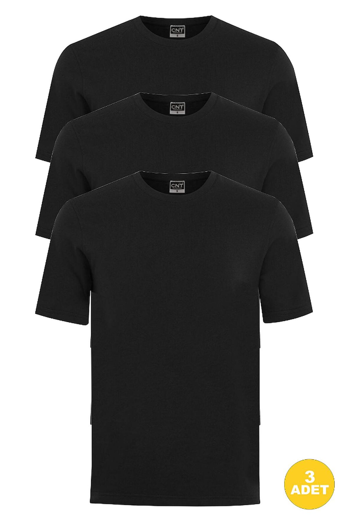 Erkek Sıfır Yaka Yarım Kol Fanila 3'lü Paket