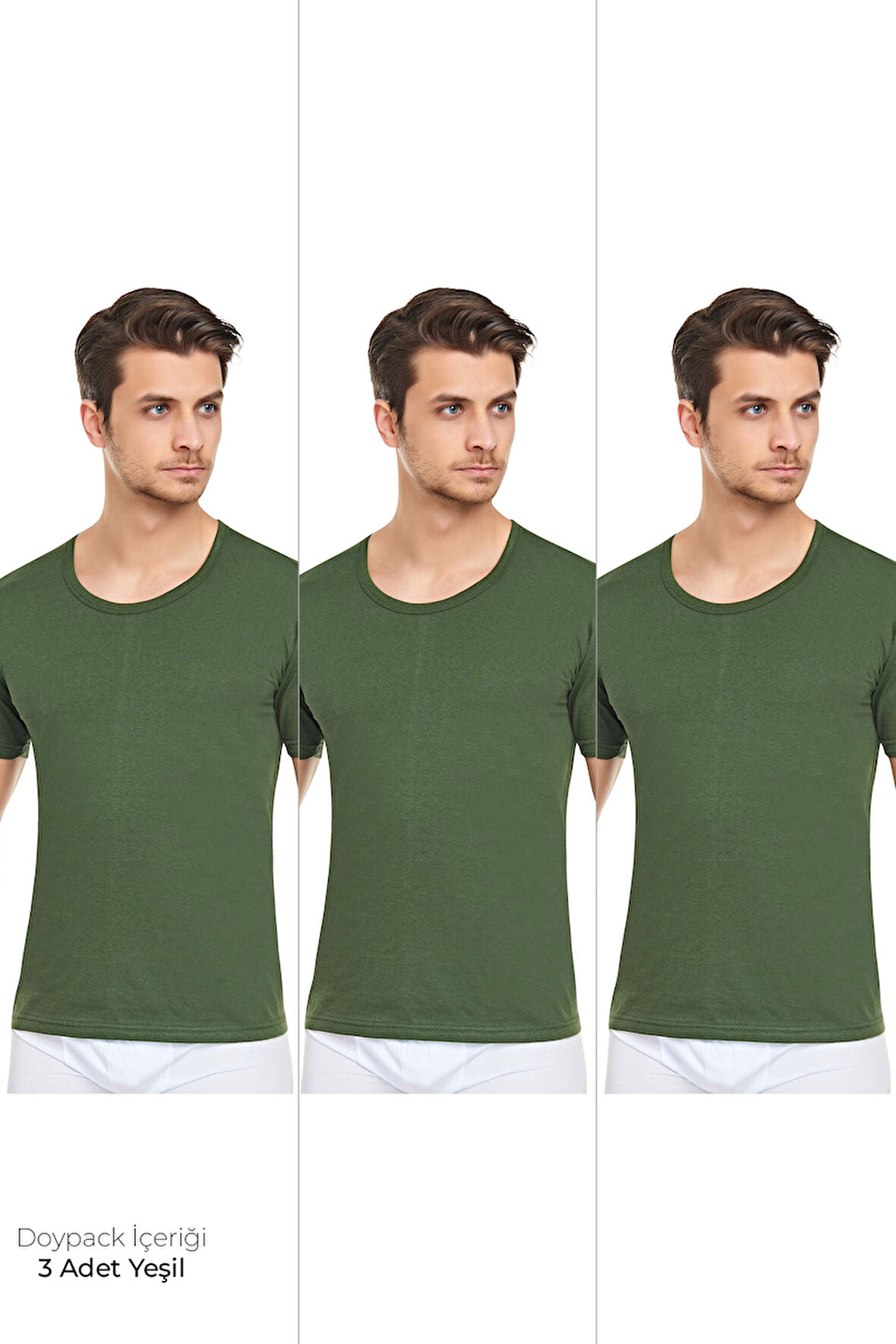 Erkek 3'lü Bisiklet Yaka Fanila Özel Ambalajlı Paketinde