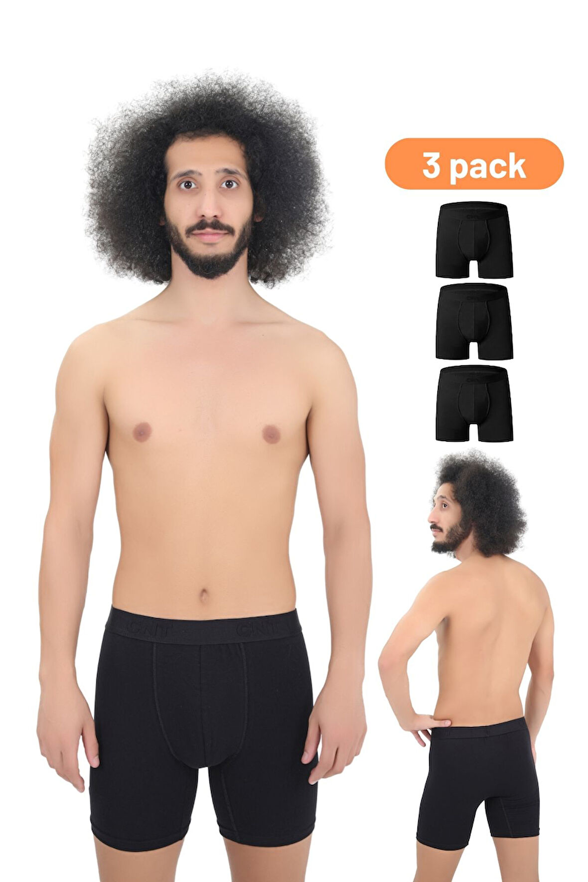 Erkek Uzun Paça Likralı 3'lü Boxer Premium Paket 