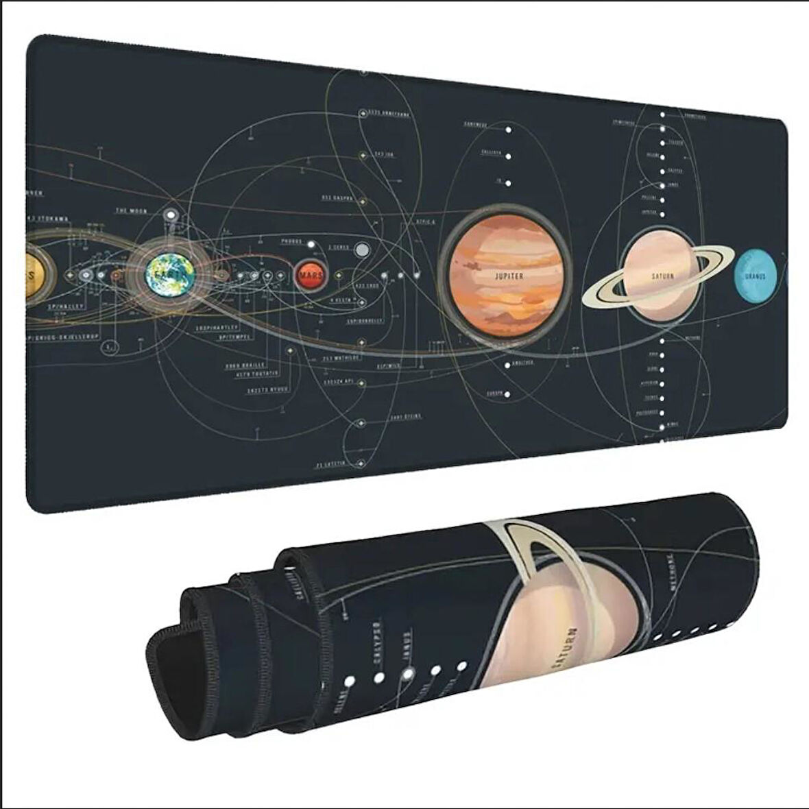70X30 CM GALAKSİ TEMALI KAYDIRMAZ TABAN SPEED YÜZEY OYUNCU MOUSE PAD GAMİNG