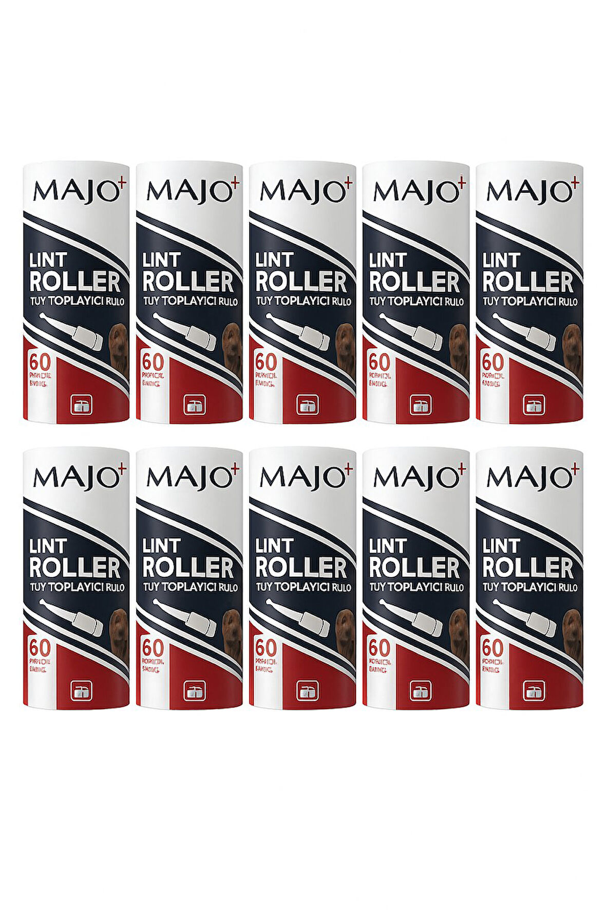 Majo Tüy Toplayıcı 10 Yedek Rulo 10cm 60 Yaprak 10*60=600 Yaprak