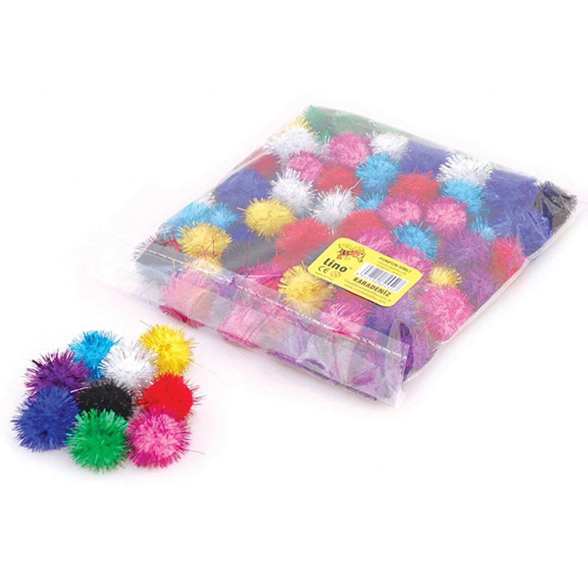 Lino 40'lı Simli Karşık Ponpon RBZ-2055MIX