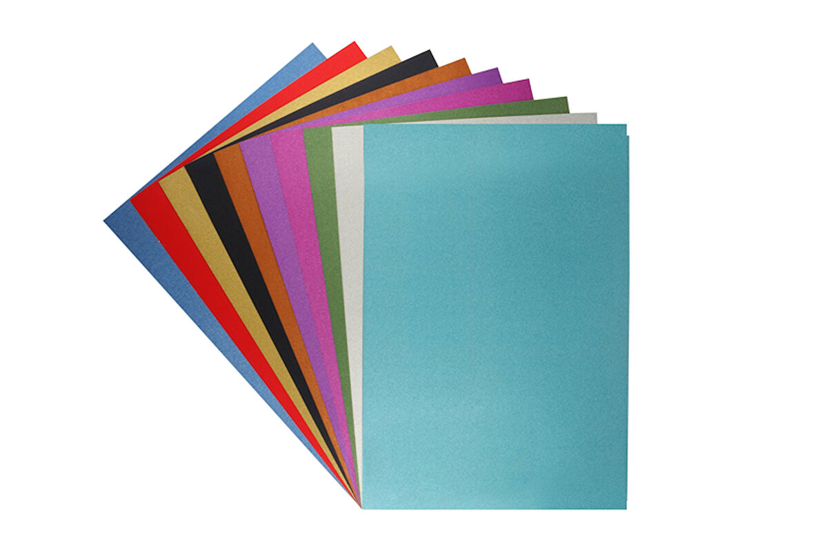 Lino Simli Karton 250gr 10'lu Karışık Renk (20x30cm) Sim Dökmez