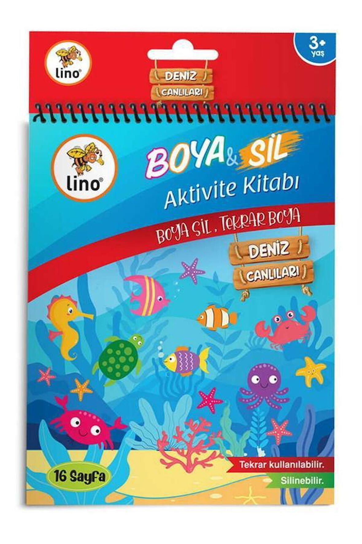 Lino Boyama Kitabı Boya & Sil Aktivite Denizaltı Silinebilir Bs 1002   10'lu Paket /