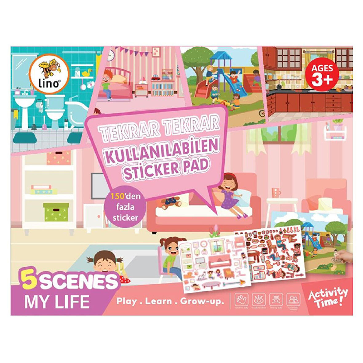 Lino Tekrar Kullanılabilen Sticker Pad Günlük Hayat (LS-602)