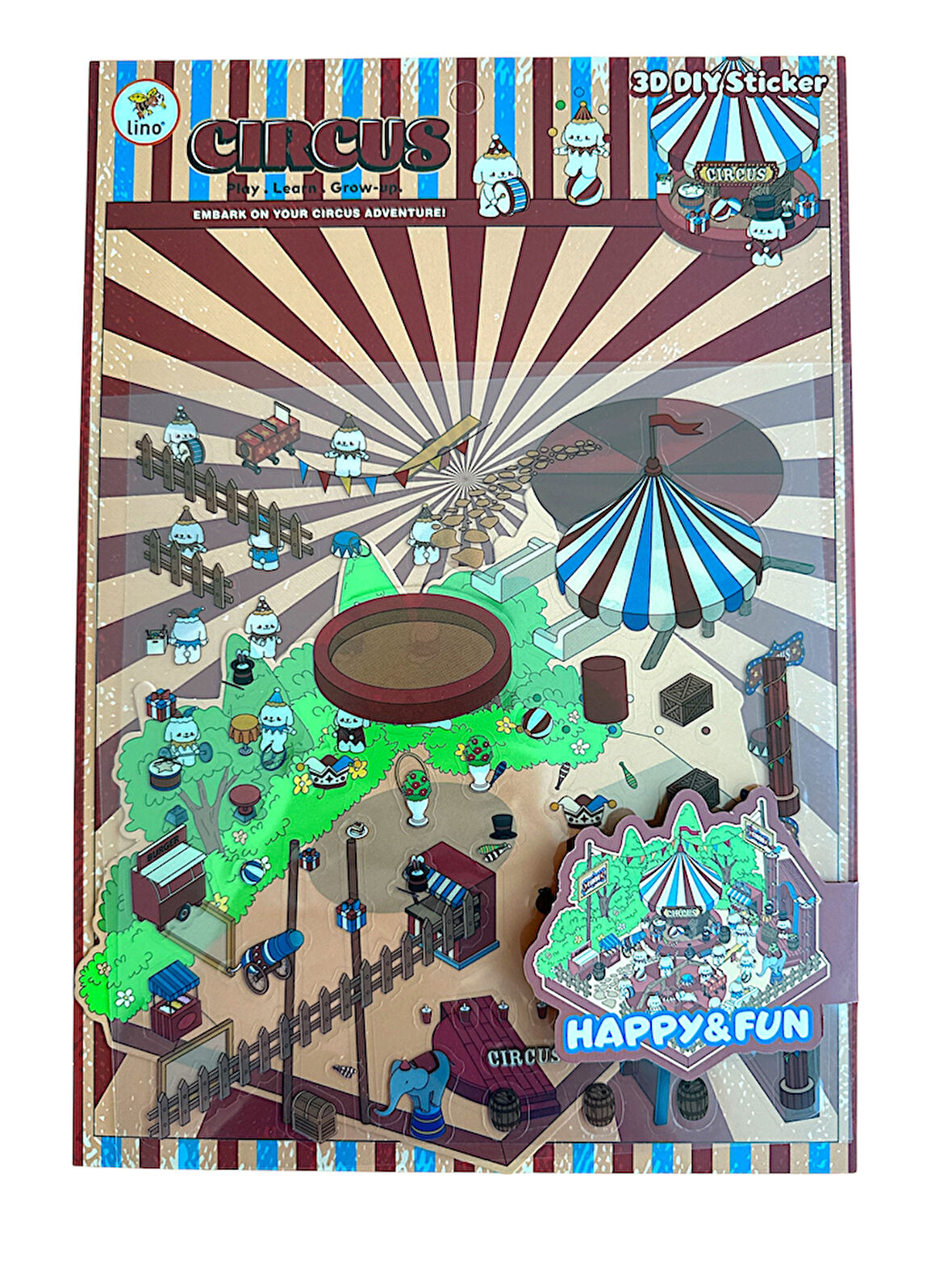 Lino 3D Sticker Set Cricus