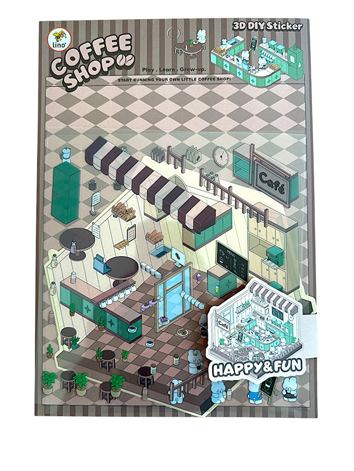 Lino 3D Sticker Set Coffee Shop