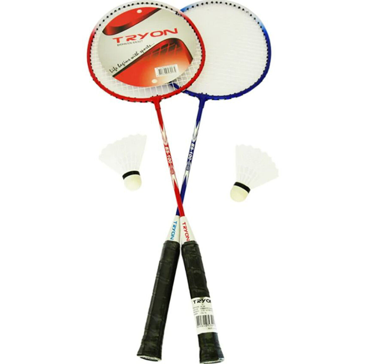 Tryon BS-100 Kırmızı 2'li Set Badminton Raketleri