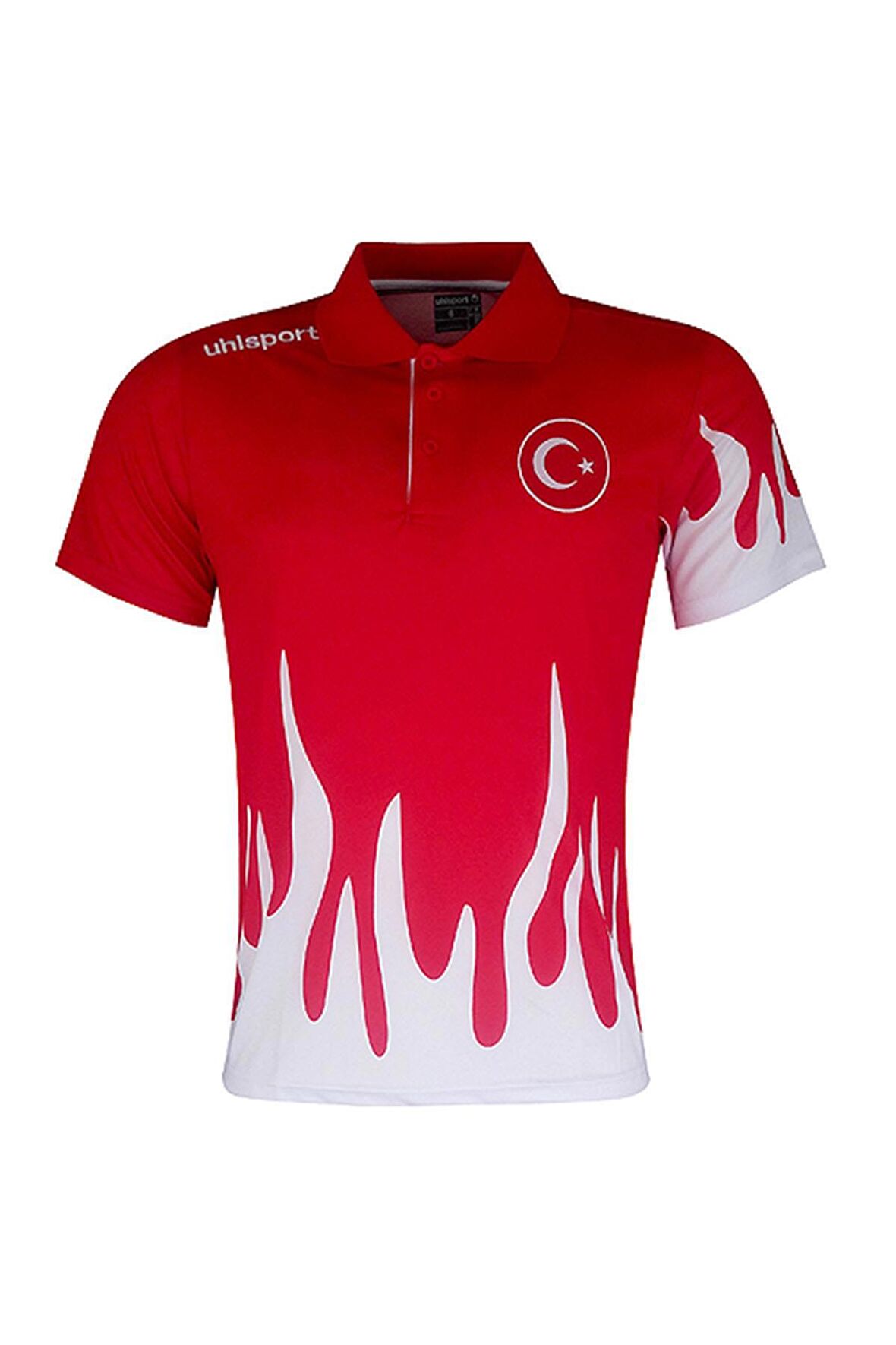 Uhlsport Türkiye Alev Desenli Polo Tişört Kırmızı