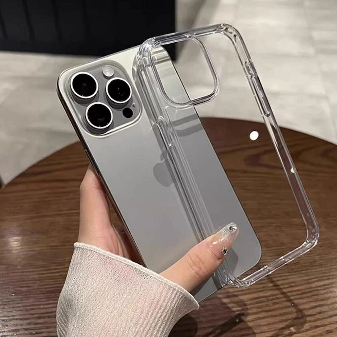 Iphone 16 PROMAX Uyumlu Darbeye Dayanıklı Sararmaz Şeffaf Kılıf