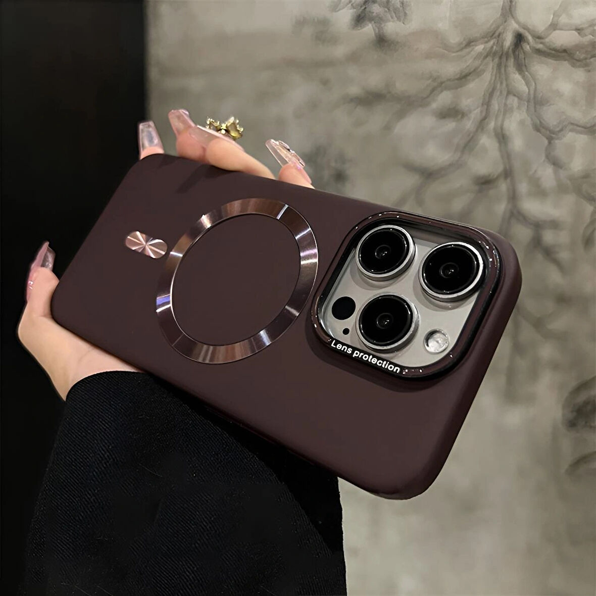 Iphone 16 ProMax Uyumlu Lens Koruma Hediyeli Mat MagSafe Özellikli Kılıf