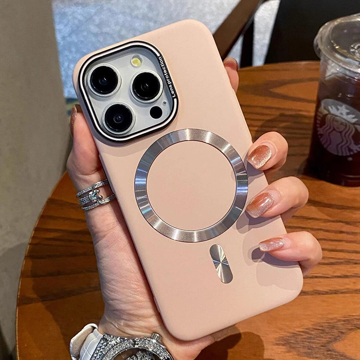 Iphone 13/14 Uyumlu Lens Koruma Hediyeli Mat MagSafe Özellikli Kılıf