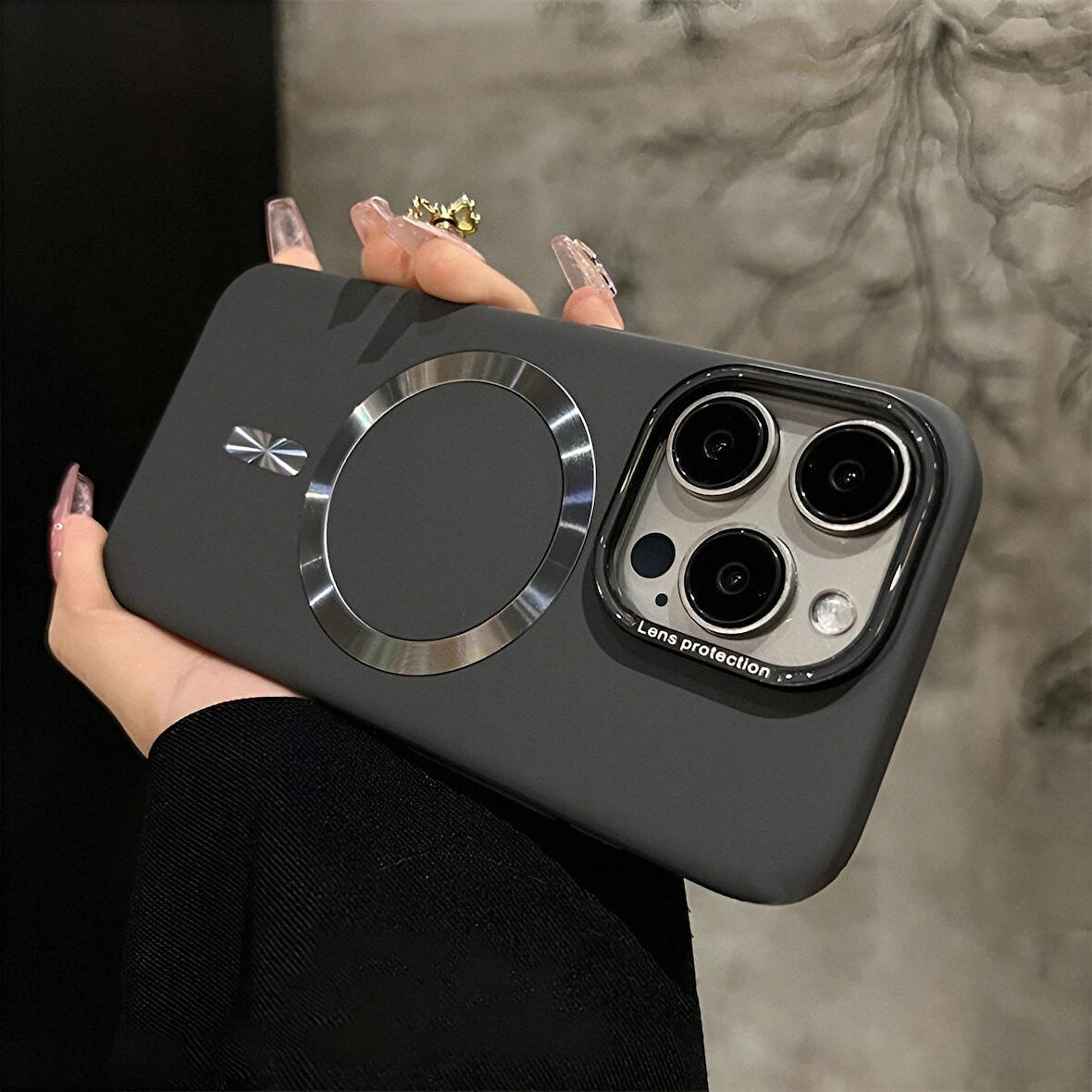 Iphone 15 Uyumlu Lens Koruma Hediyeli Mat MagSafe Özellikli Kılıf