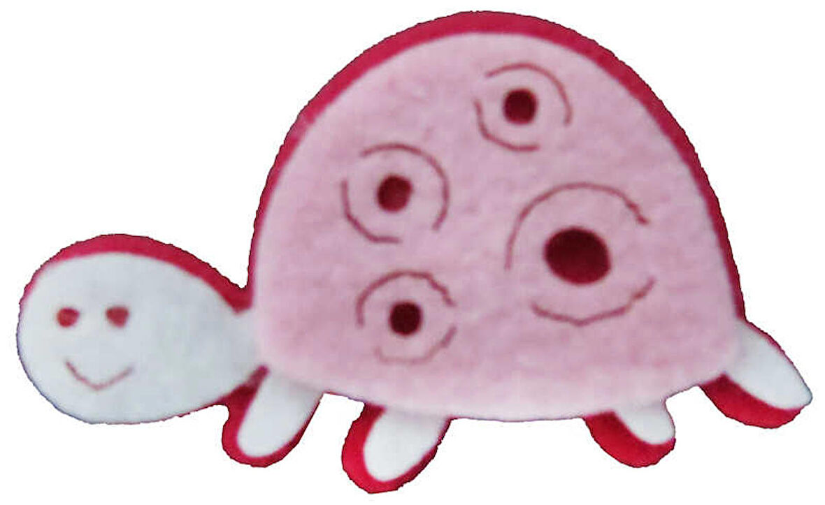 Kaplumbağa Keçe Pembe 6x3.5 Cm ( 50 Adet )
