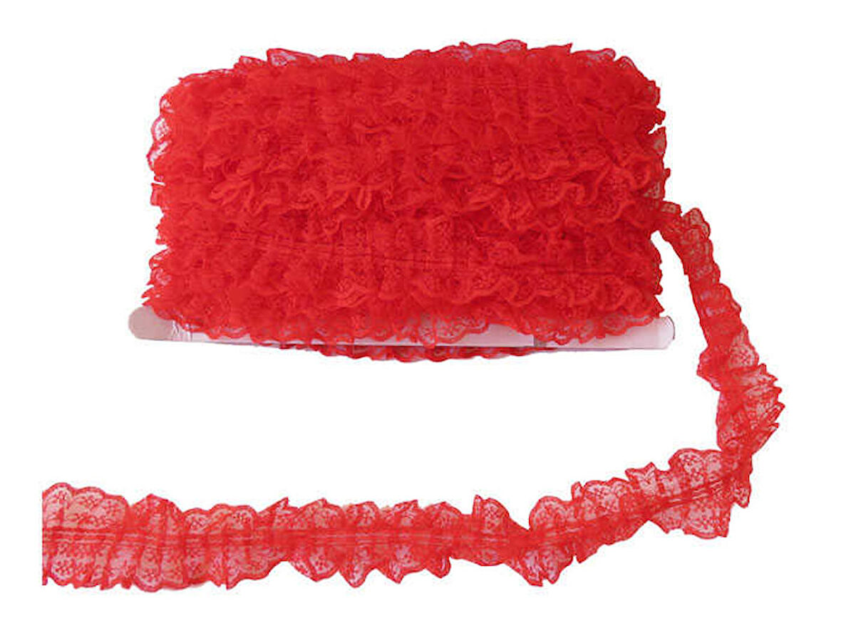 Kurdela Dantelli Kirmizi 4.2 Cm - 20 Yard ( 18.25 Metre )