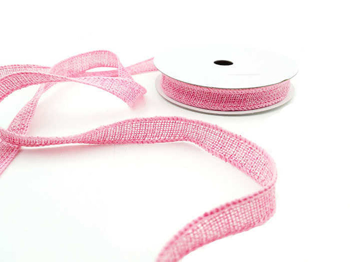 KURDELA JÜT KANAVİÇE 1.5 CM PEMBE 10 MT 1 ADET