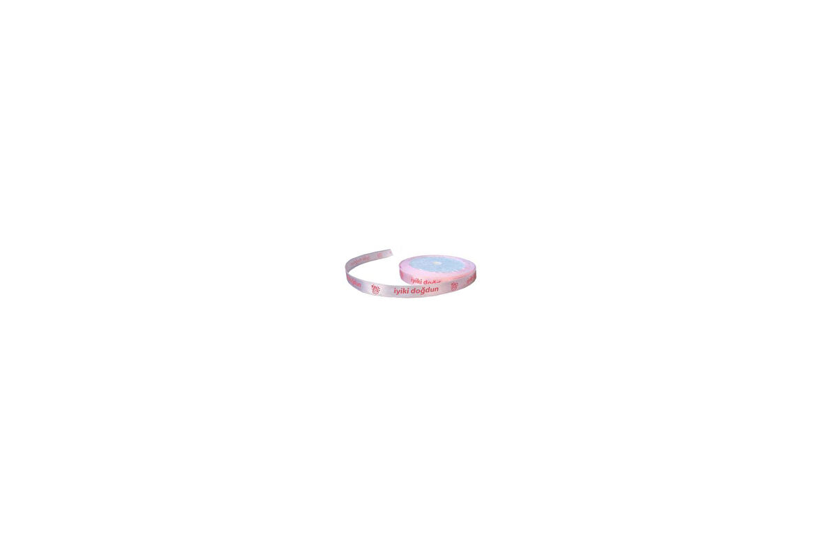 KURDELA İYİKİ DOĞDUN PEMBE 1 CM 10 MT 1 ADET