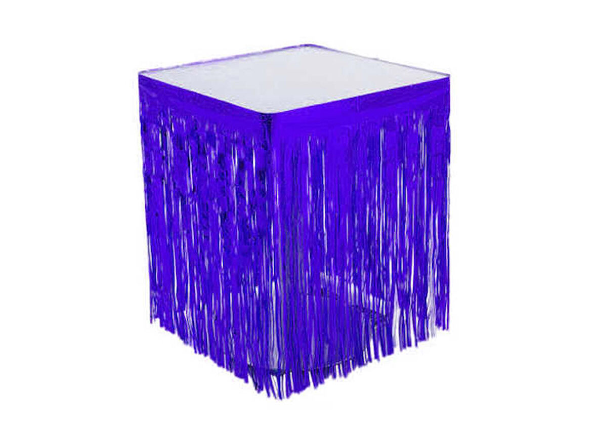 Masa Kenari Eteği Fonsüsü Metalize Lacivert 350x70 Cm