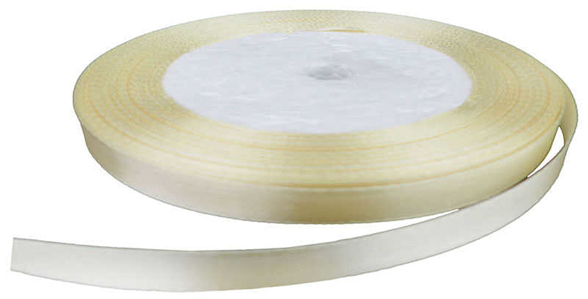 KURDELA SATEN KREM 6 MM 250 Yard 1 ADET