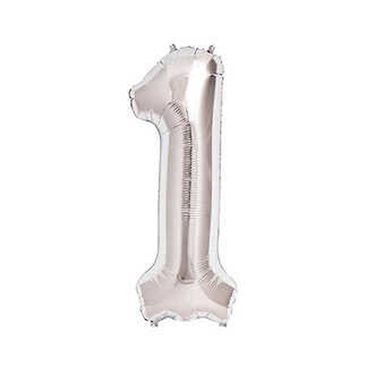 FOLYO BALON RAKAM 1 GÜMÜŞ 16 INC(40CM) 1 ADET