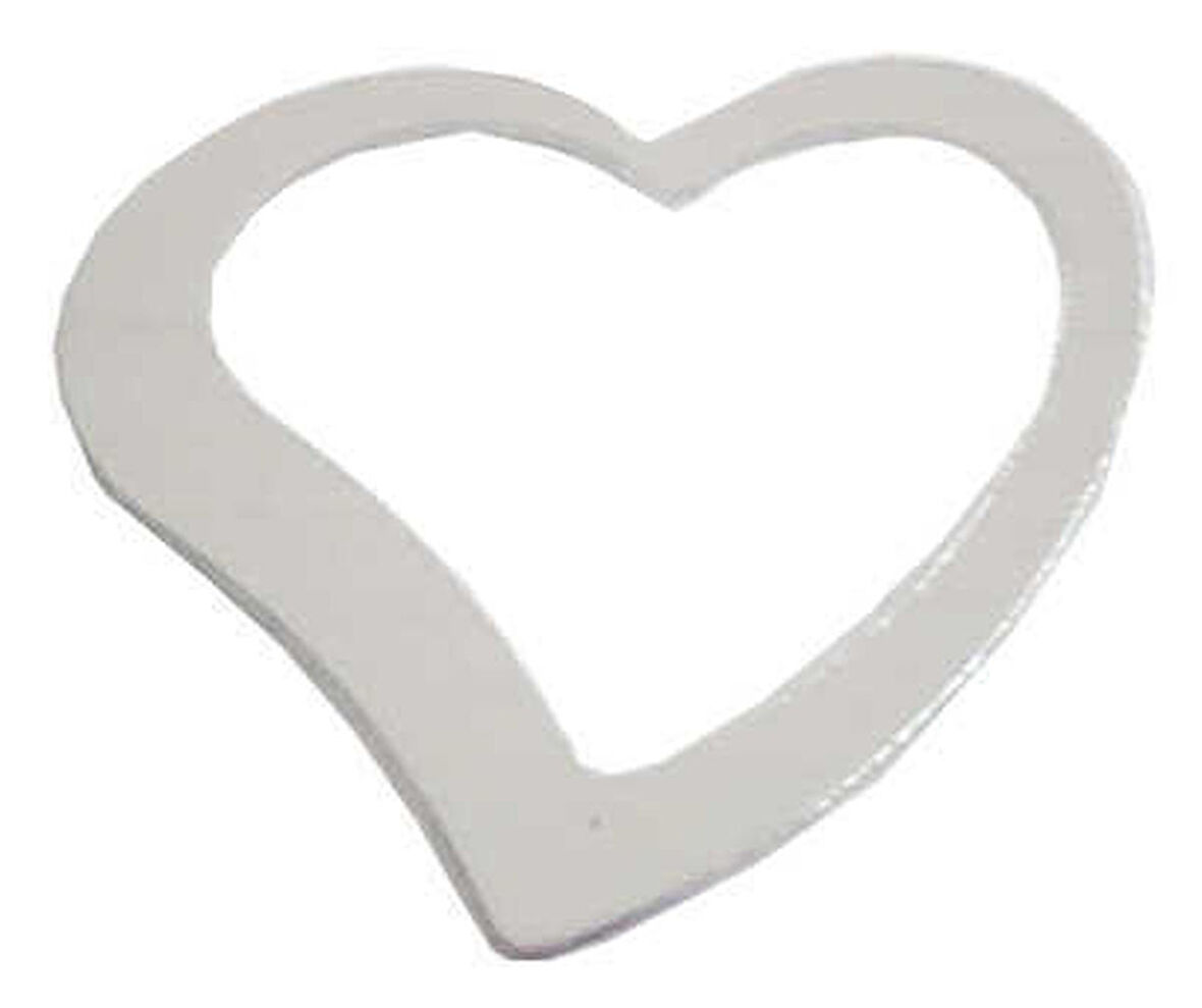 Kalp Metalize Süsleme Gümüş 1.3x1.5 Cm ( Yaklaşık 500 Adet )