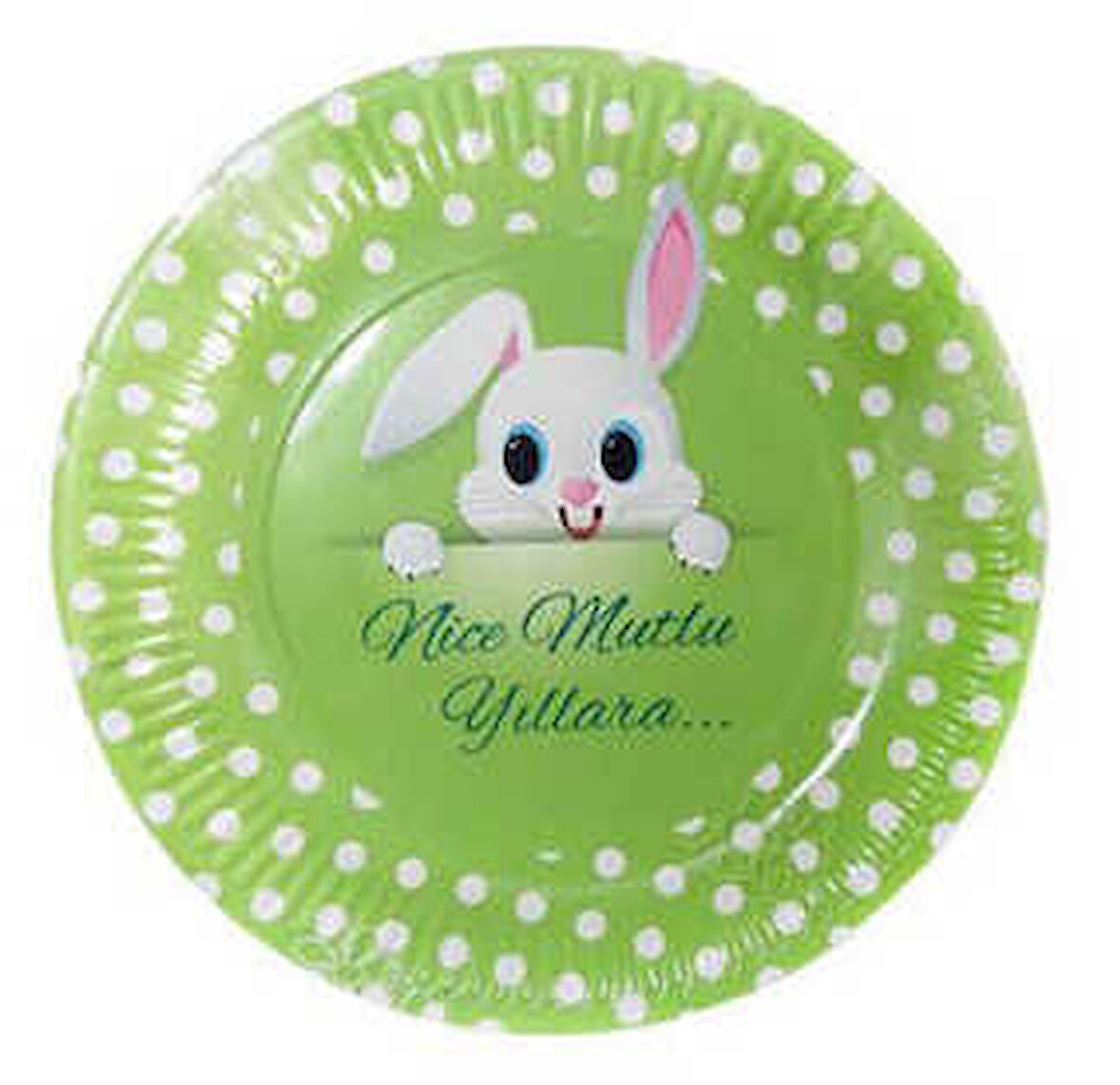 TABAK KARTON TAVŞAN RESİMLİ 23cm 8 ADET