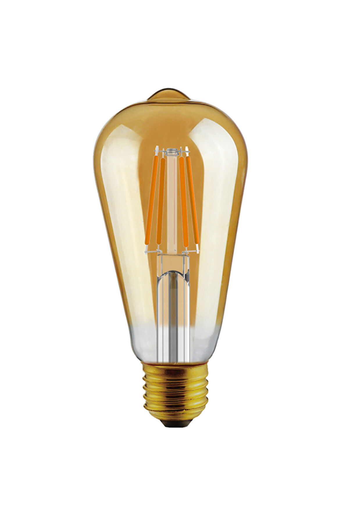 KES616 RUSTIC ST64 LED FLAMANLI AMPUL — 4W / 440 Lm / 2700K / E27