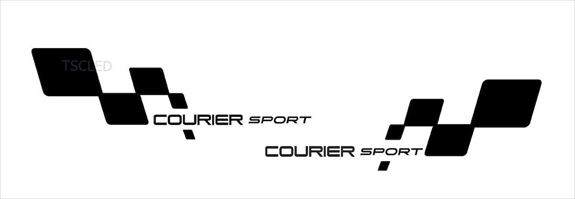 Courier sport Bayraklı sticker